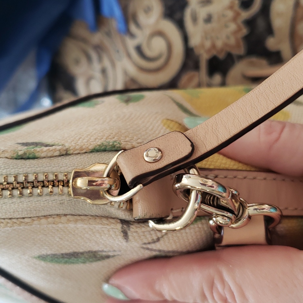 Kate Spade 💥RARE💥 Capri Espadrille Painterly Lemon Satchel Crossbody EUC #130 - Picture 9 of 12